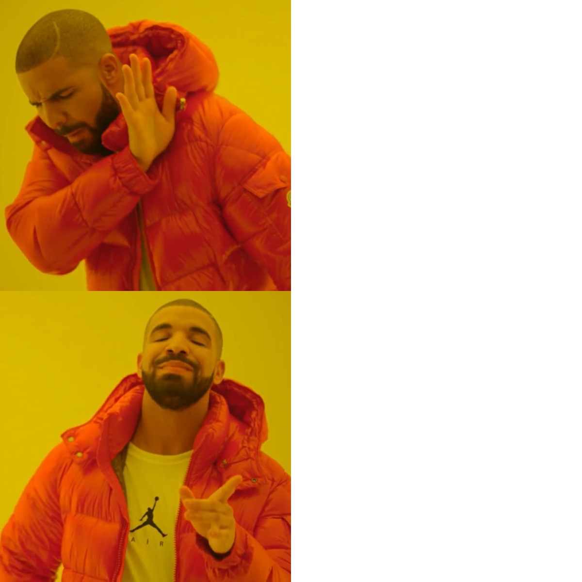 Drake Hotline Bling meme about Posh Peanut