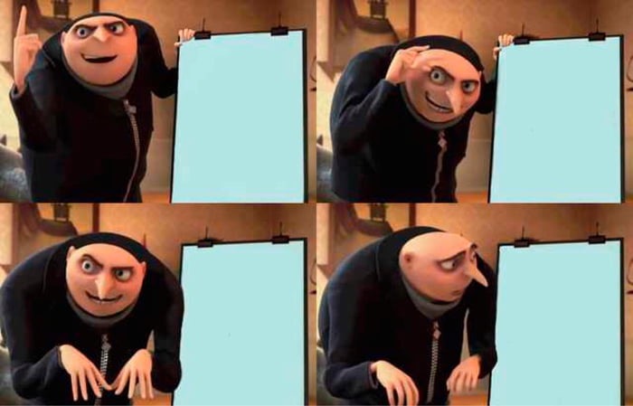 Gru's Plan meme about Posh Peanut