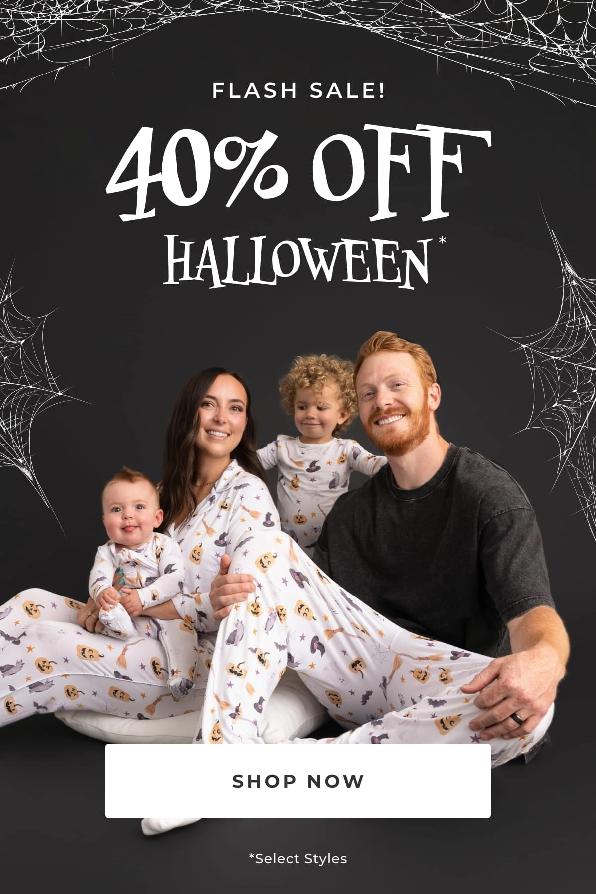 Children in Halloween costumes for the Halloween Shop sale