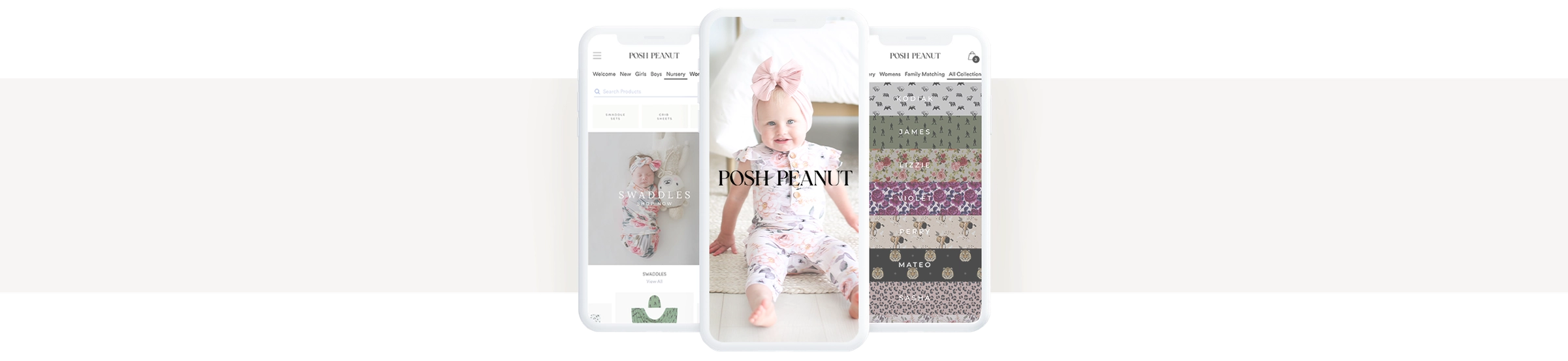 Preview of the Posh Peanut mobile app